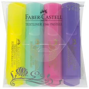 Zvýrazňovač Faber Castell Pastel, 4 barvy (FC154610)