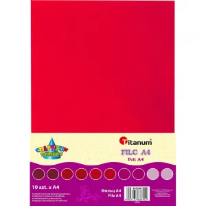 Titanum Craft-Fun Series plsť červená 10 listů (345269)