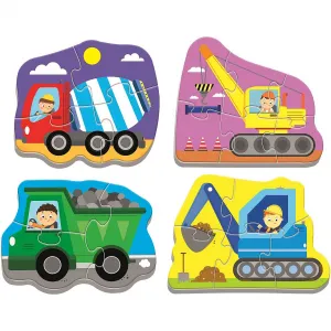 Trefl puzzle baby klasické staveništní vozidla 3, 4, 5, 6 el. (36072)