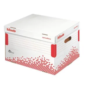 Esselte Speedbox A4 archivační box - bílý/červený 392 mm x 301 mm x 334 mm (623914)