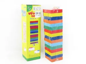 Bigtoys Jenga věž barevné dřevěné puzzle (BGR1833)