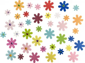 Titanum Craft-Fun Series papírové ozdoby květiny, květiny s křišťálem (5048)