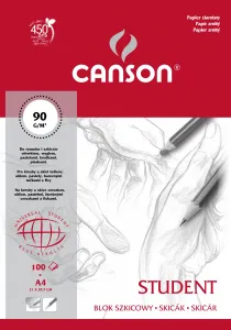 Kreslicí blok Canson Student A4 bílý 90g 100k 210mm x 297mm (100554858)