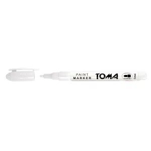 Olejový popisovač Toma bílý 2,5mm kulatý hrot (TO-440 7 2)