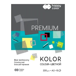 Happy Color Premium technický blok A3 mix barev 220g 10k 297mm x 420mm (HA 3722 3040-09)