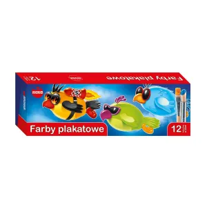 Barva plakátových barev Mona: mix 20 ml 12 barev.