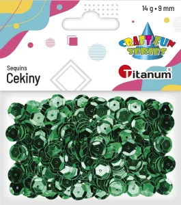 Titanum Craft-Fun Series kulaté 9mm zelené 14g flitry (268301)