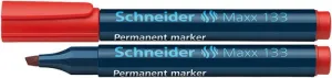 Permanentní popisovač Schneider Maxx 133, červený, 1,0-3,0 mm, dlátovým hrotem (SR113302)
