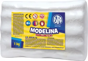 Modelovací hlína Astra 1 barva bílá 1000g