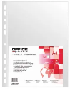 Kancelářské produkty křišťálové pouzdro na dokumenty A4 barva: čirá typ U 50 mic. (21142415-90)