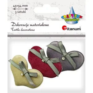 Titanum Craft-Fun Series látkové ozdoby srdce (BY034)