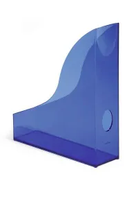 Odolný vertikální box na dokumenty A4 - modrý průhledný 73 mm x 306 mm x 241 mm (1701712540)