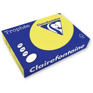 Barevný papír Trophee A4 - žlutý 160g (xca41023)