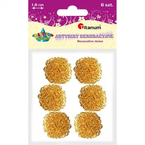 Drátěná koule řady Titanum Craft-Fun 1,6 cm zlatá (PJ501)