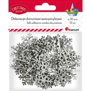 Titanum Craft-Fun Series dřevěný samolepicí ornament sněhová vločka (5724)