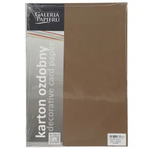 Dekorační papír (vizitka) Gallery Papieru kraft hnědý A4 - hnědý 275g (204418)