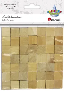 Titanum Craft-Fun Series Dřevěný ornament Dřevěné kostky 15x15mm 49ks.