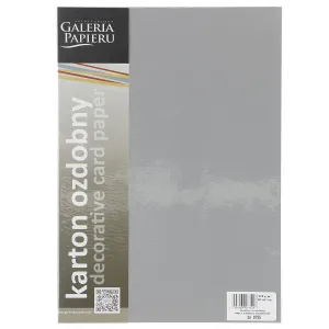 Dekorační papír (vizitka) Galeria Papieru millenium silver A4 - stříbrný 270g (200705)