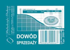 Self-copy print Michalczyk i Prokop Dowód sprzedaży A7 80k. (260-9)