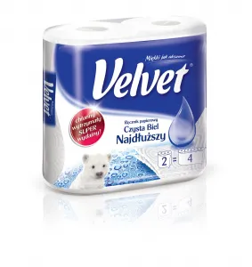 Sametový čistě bílý ručník v roli Nejdelší barva: bílá