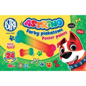 Astra plakátové barvy barevné: mix 20 ml 24 barev. (303221005)