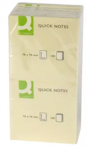 Q-Connect samolepicí bločky žluté 100k 76mm x 76mm (KF10502)
