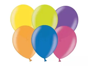 Partydeco metalizovaný gumový balónek 100 ks mix (10M-000)