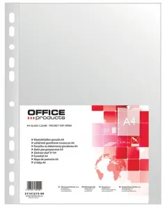 Kancelářské produkty Pouzdra na dokumenty formátu A4 barva: čirá typ U 40 mic. (21141215-90)