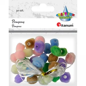 Titanum Craft-Fun Series pom-poms korálky mix 30 ks (DIY-19301)