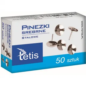 Tetisové kolíky barva: stříbrná 50 ks (GP090-AS)