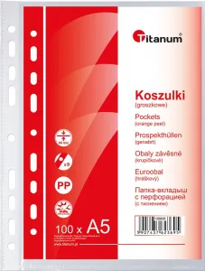 Titanová pouzdra na dokumenty velikosti hrášku A5 100 ks typ U 40um