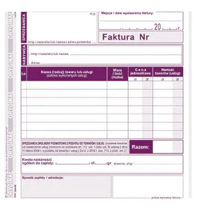 Ofsetový tisk Michalczyk i Prokop Faktura pro plátce osvobozené od DPH 2/3 A5 80k. (204-4E)