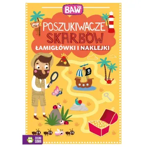 Vzdělávací brožura Zelená sova Play. Hledači pokladů. Hádanky a samolepky