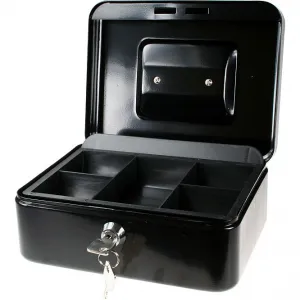 Titanový kovový zásobník na peníze - černý 250 mm x 180 mm x 90 mm (K-250BK (L))