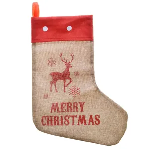Vánoční ponožka z juty Arpex 45 cm (SM3868)