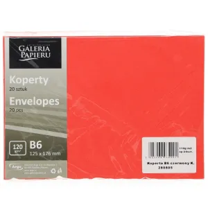 Obálka Galerie Papieru WIATR B6 - červená 125 mm x 176 mm (280805)