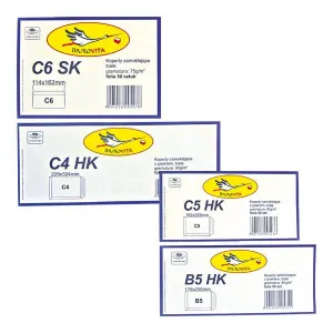 Obálky A&G HK C6 - bílé