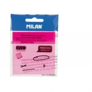 Milan samolepící bločky růžové fluorescenční 50k 76mm x 76mm (411260850)