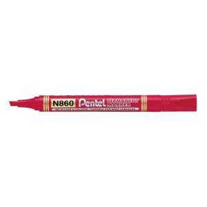 Permanentní popisovač Pentel, červený, 1,2-4,5 mm zkrácený hrot