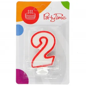 Arpex Narozeninová svíčka NUMBERS BÍLÁ (D9906-2)