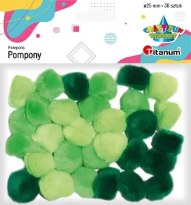 Titanum Craft-Fun Series pom-poms zelené 30 ks (283065)
