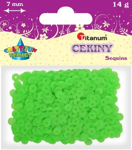 Titanum Craft-Fun Series Kulaté matné světle zelené flitry