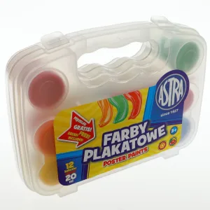 Astra plakátové barvy barevné: mix 20 ml 12 barev.
