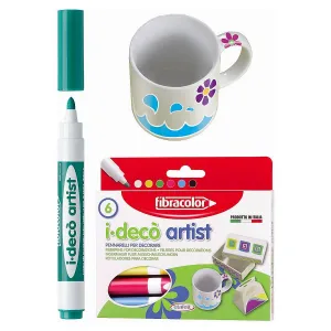 Flamaster Fibracolor i-deco 6 barev.