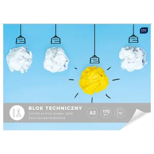 Interdruk technický blok A3 bílý 170g 10k (BLTA3)