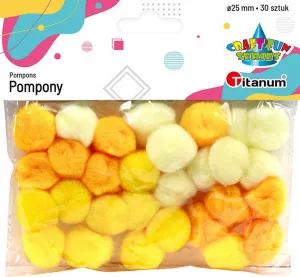 Titanum Craft-Fun Series žluté bambulky 30 ks (21004)