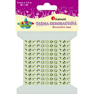 Titanum Craft-Fun Series dekorační stuha s krystaly jasně zelená 4mm 1,5m (0,4x150cm)