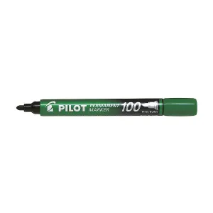 Permanentní popisovač Pilot, zelený kulatý hrot (SCA-100-G)