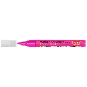 Specializovaný akrylový růžový popisovač Tom's s kulatým hrotem 2,5 mm (TO-402)