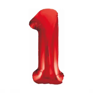 Fóliový balón Godan číslo 1 červený 85cm 40cal (BCHCW1)